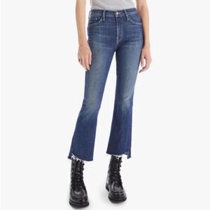 Mother Jeans The Insider Crop Step Fray Wicked Wallflower Size 24